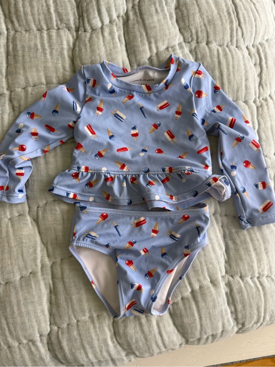 Janie and Jack Other - Janie and Jack Light Blue Ice Cream & Popsicle Print Two-Piece Swim Set